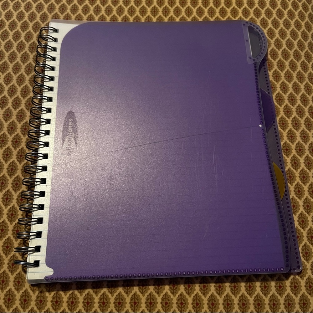 Wilson Jones Notebook with Lined Paper and Purple Plastic Cover